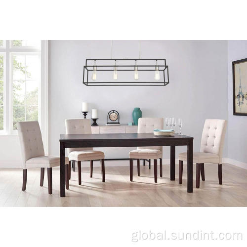 Modern Pendant Lights For Kitchen Island 4*60W Light linear Brushed Nickel Black Chandeliers Supplier